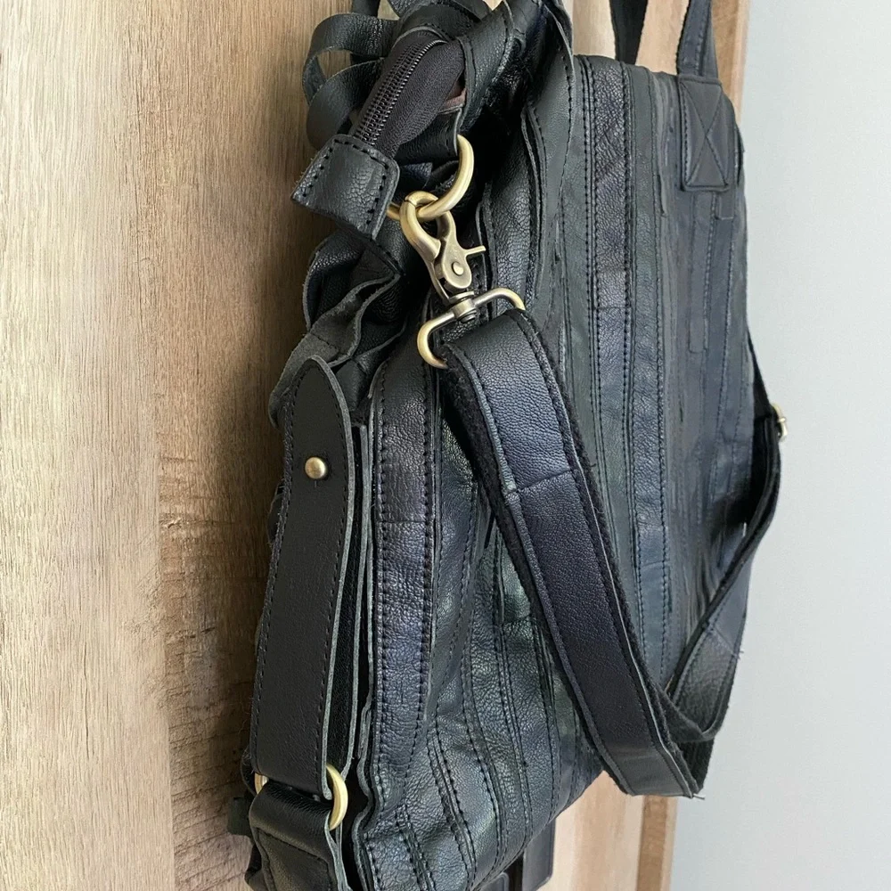 Amerileather Black Leather Tote - Picture 11 of 15